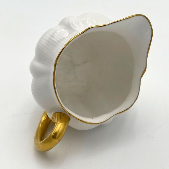 Vintage Shelley England Fine Bone China Creamer – Gold Handle & Trim – 2.5” - Picture 3 of 4